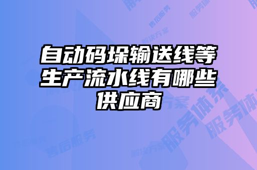自動碼垛輸送線等生產流水線有哪些供應商