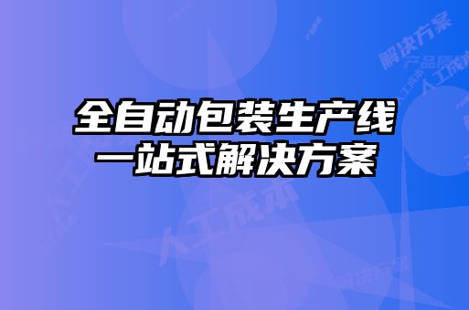 全自動包裝生產線一站式解決方案