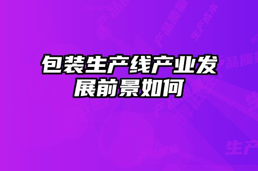 包裝生產(chǎn)線(xiàn)產(chǎn)業(yè)發(fā)展前景如何