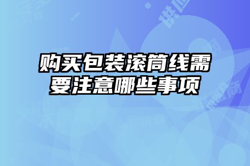 購買包裝滾筒線需要注意哪些事項